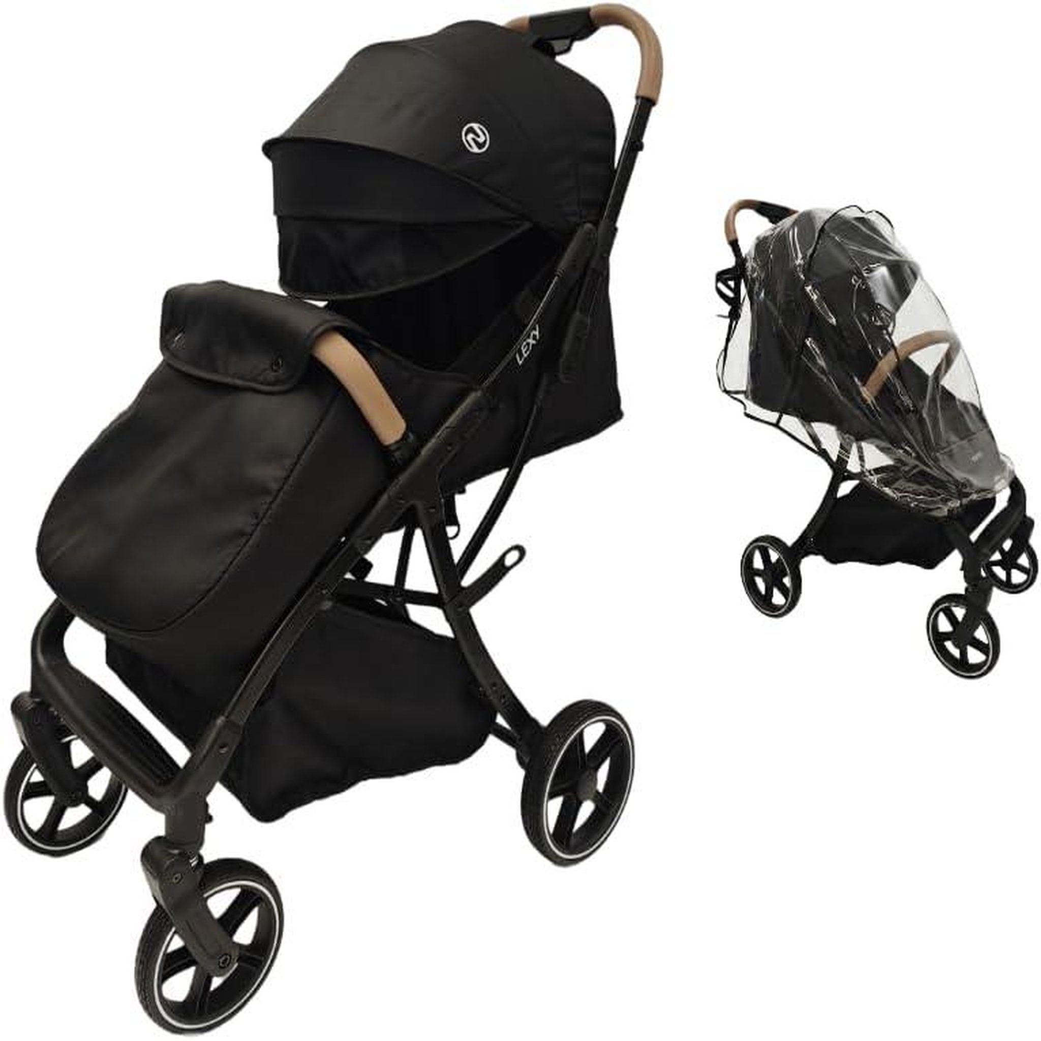 NANIA Nania Lexy Poussette compacte de 0 à 22 kg, Inclinable, protège-jambe, habillage de pluie