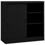 Voir la diapositive 1 : VIDAXL Armoire de bureau avec porte coulissante Noir 90x40x90 cm Acier