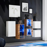 Paris Prix Meuble de Rangement  Switch SBIV  320cm Blanc & Naturel