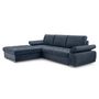 Voir la diapositive 2 : BEST MOBILIER Bianca - canapé d'angle gauche 4 places convertible avec coffre en tissu texturé