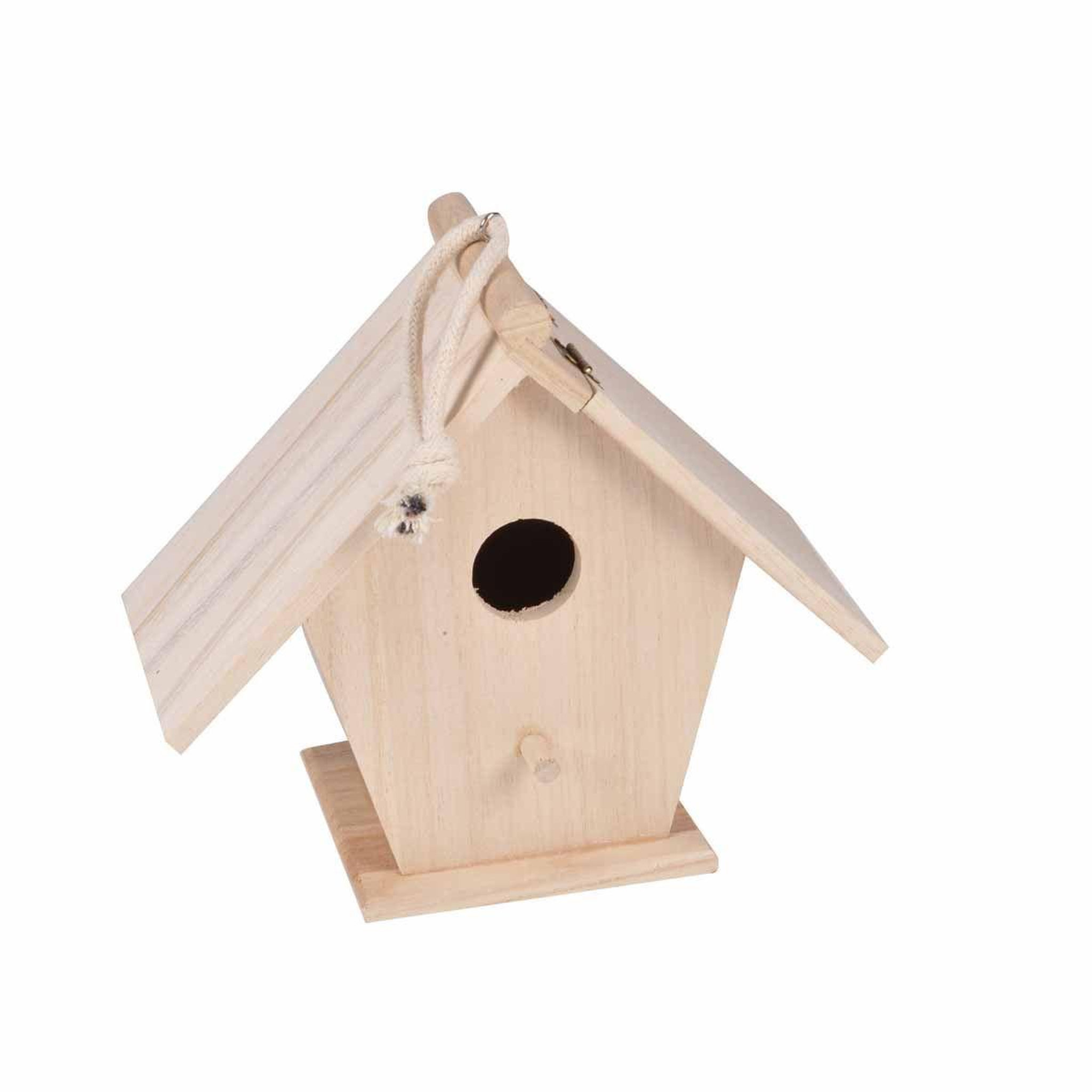 Voir la diapositive 1 : HOMEA Nichoir pour Oiseau  A Personnaliser  21cm Naturel