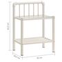 Voir la diapositive 6 : VIDAXL Table de chevet Blanc/transparent 45x34,5x62,5cm Metal et verre