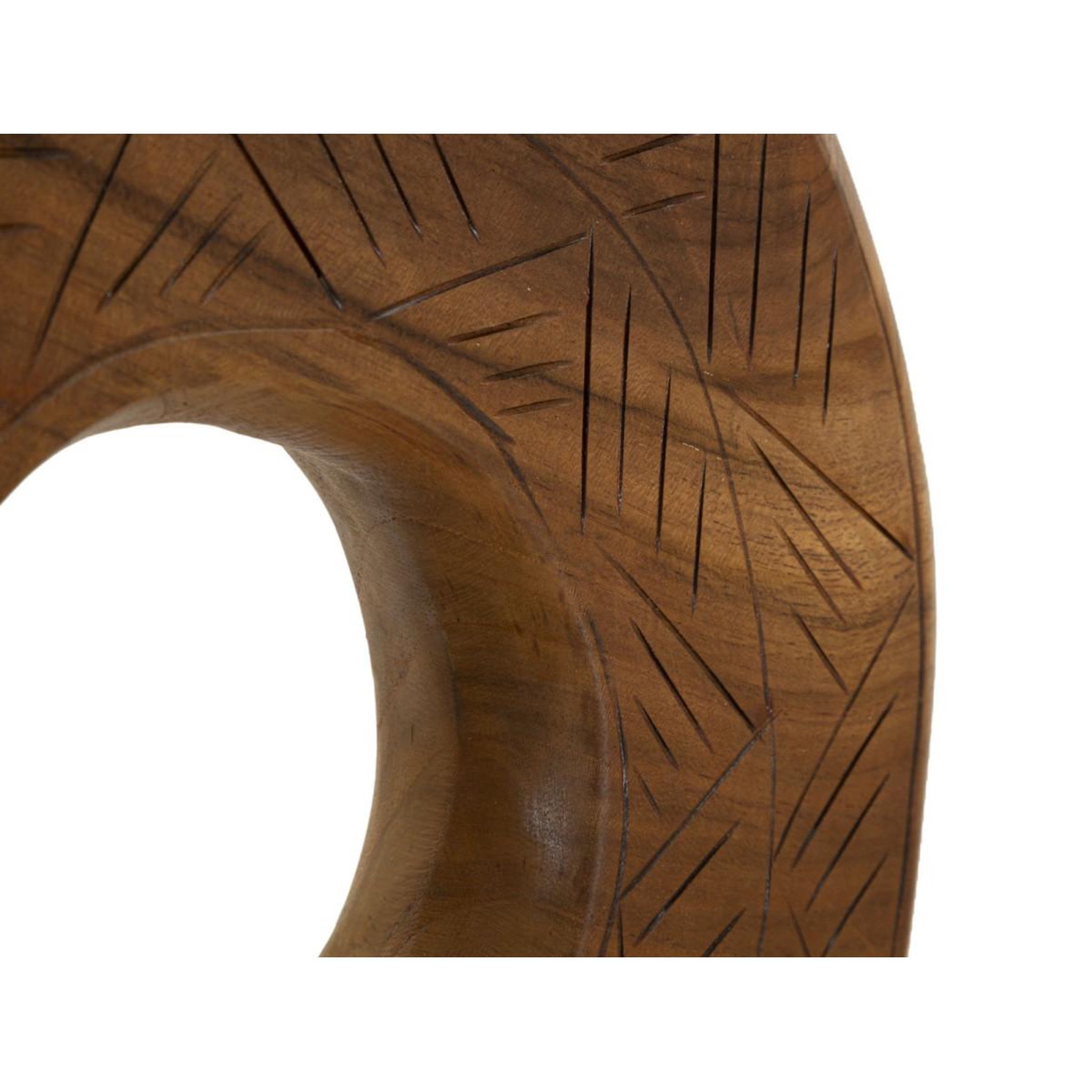 Voir la diapositive 3 : Paris Prix Objet déco rond en teck  dorat  58cm naturel