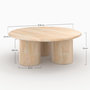 Voir la diapositive 4 : Rendez vous déco Table basse ronde en bois de manguier D90 cm-Sacha