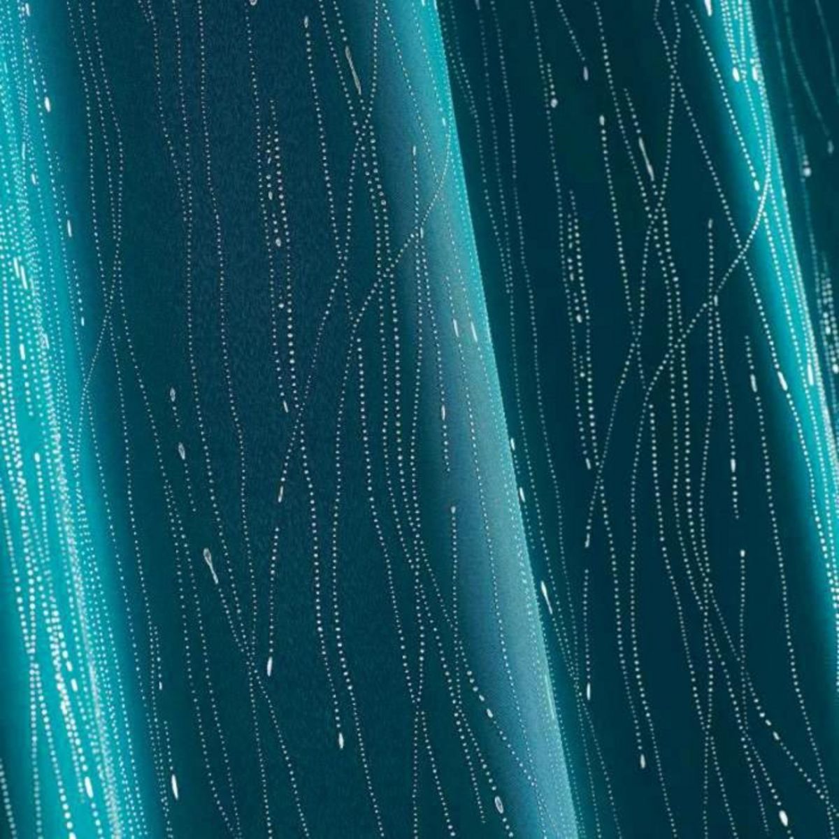 Paris Prix Rideau à Oeillets  Filiane  140x260cm Bleu Pétrole