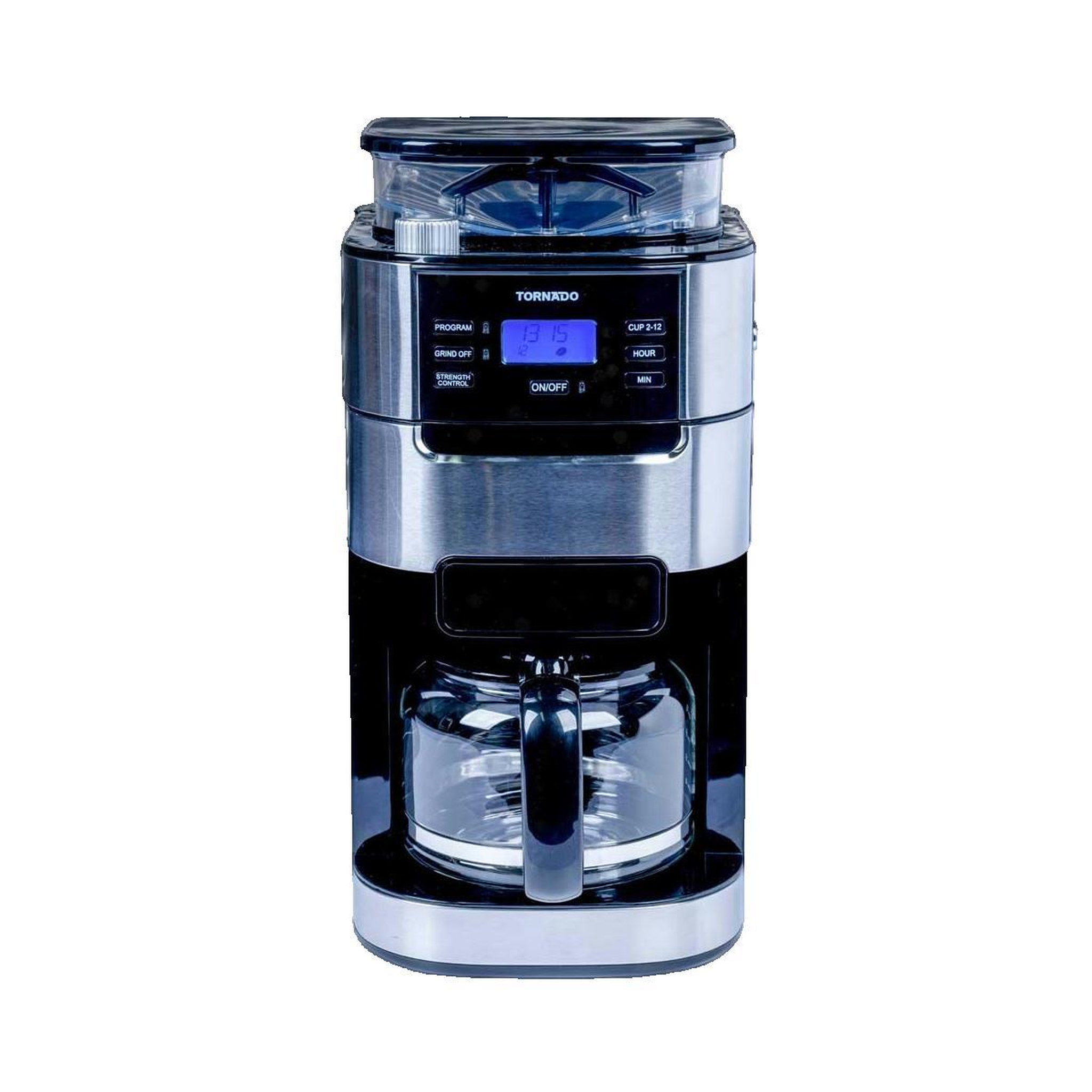 Voir la diapositive 2 : TORNADO Cafetière Tornado avec moulin intégré capacité 1,5 L