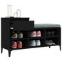 Voir la diapositive 5 : VIDAXL Armoire a chaussures Noir 102x36x60 cm Bois d'ingenierie