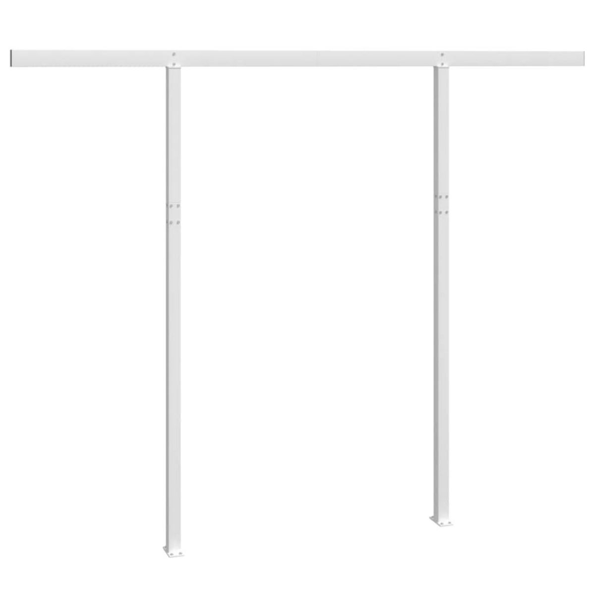 VIDAXL Jeu de poteaux d'auvent blanc 300x245 cm fer