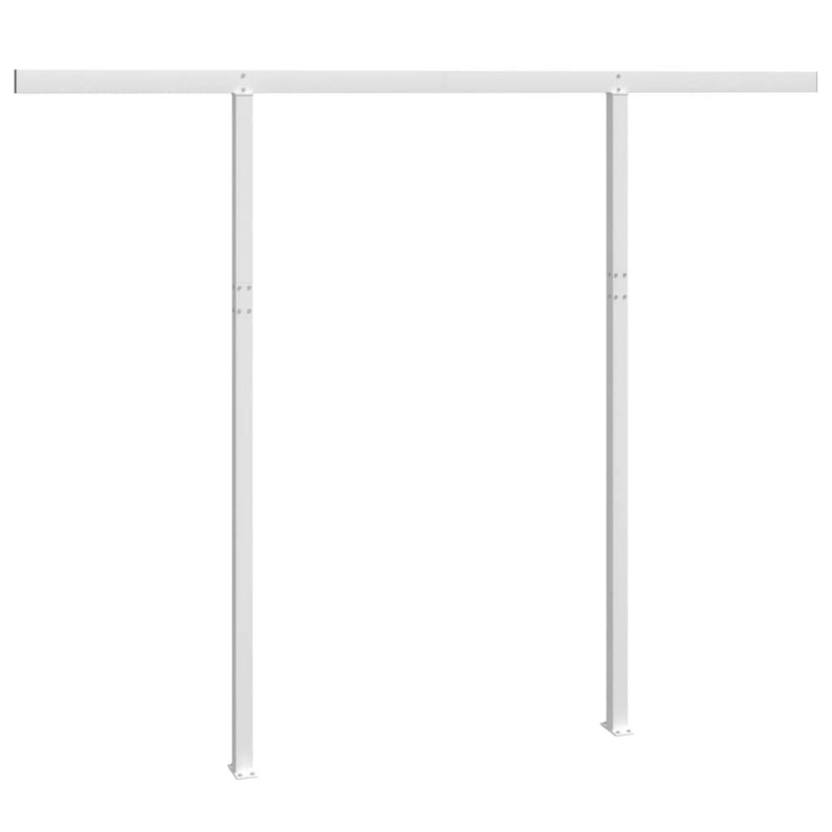 VIDAXL Jeu de poteaux d'auvent blanc 300x245 cm fer