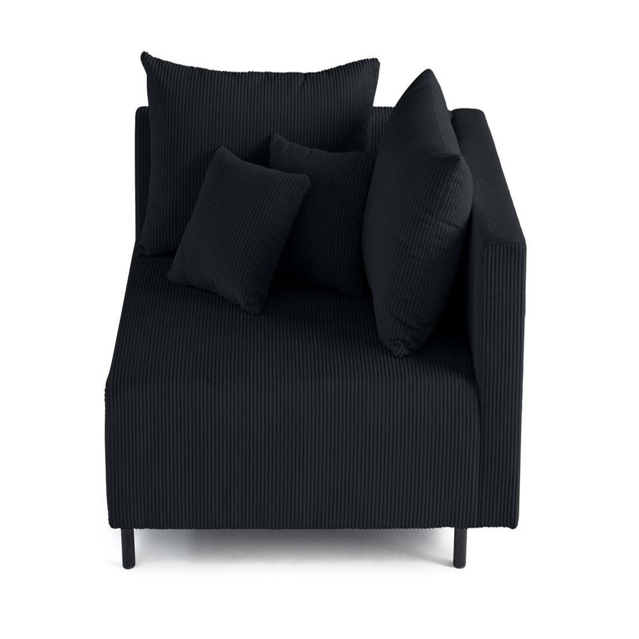 Voir la diapositive 3 : LISA DESIGN Edinburg - module d'assise d'angle droit - en velours côtelé