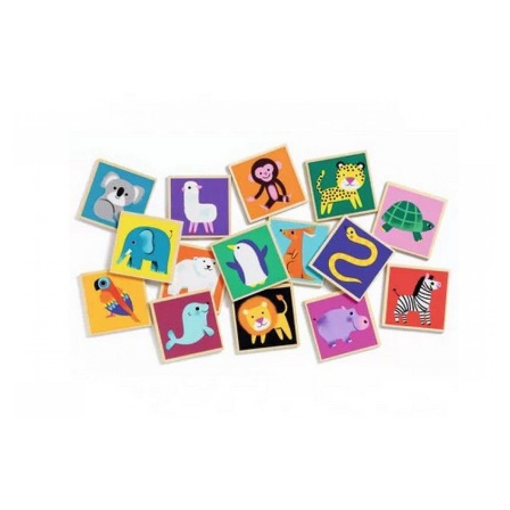 Voir la diapositive 2 : Djeco Jeu educatif en bois Memo wood