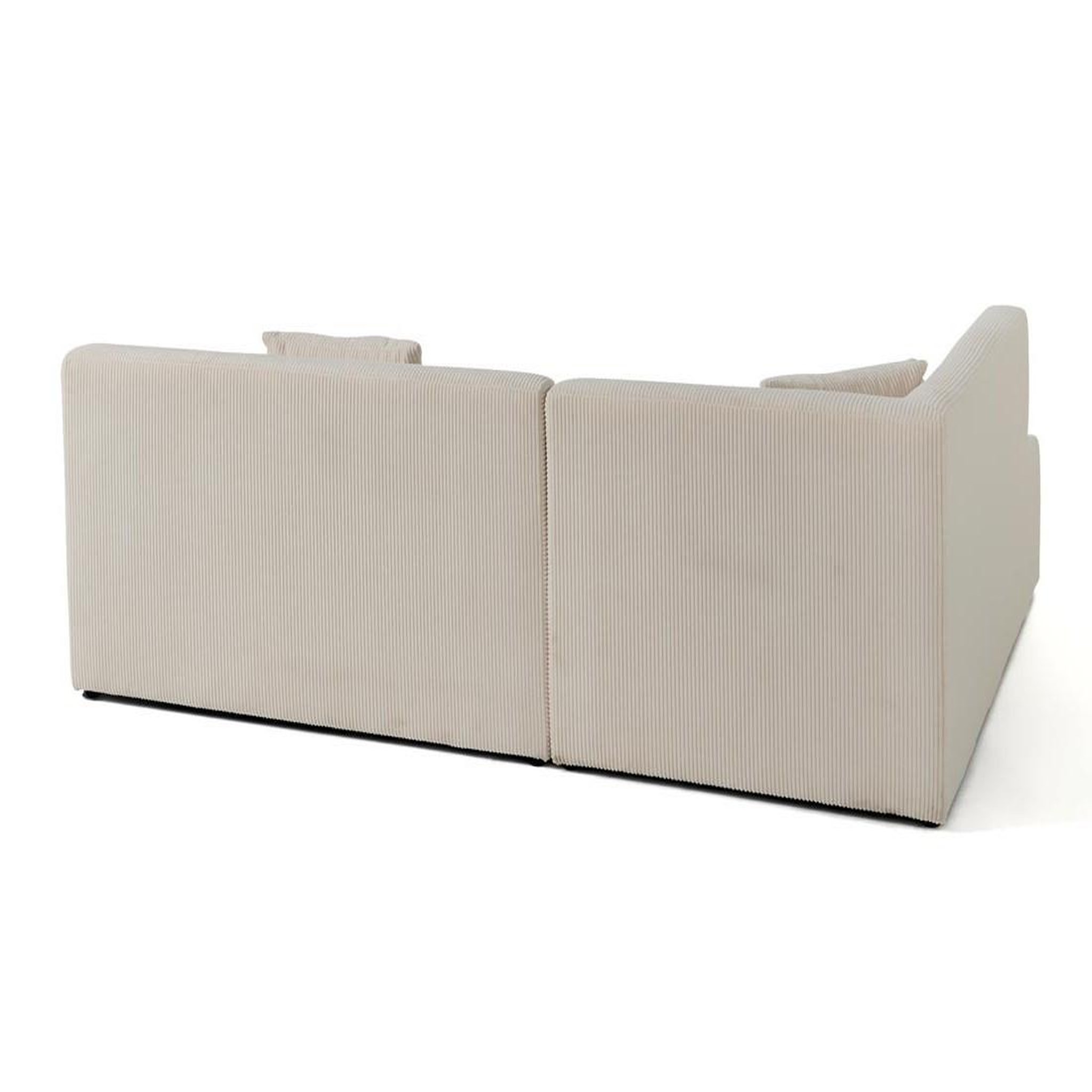 Voir la diapositive 4 : LISA DESIGN Onyx - canapé modulable d'angle gauche - 5 places - en velours côtelé