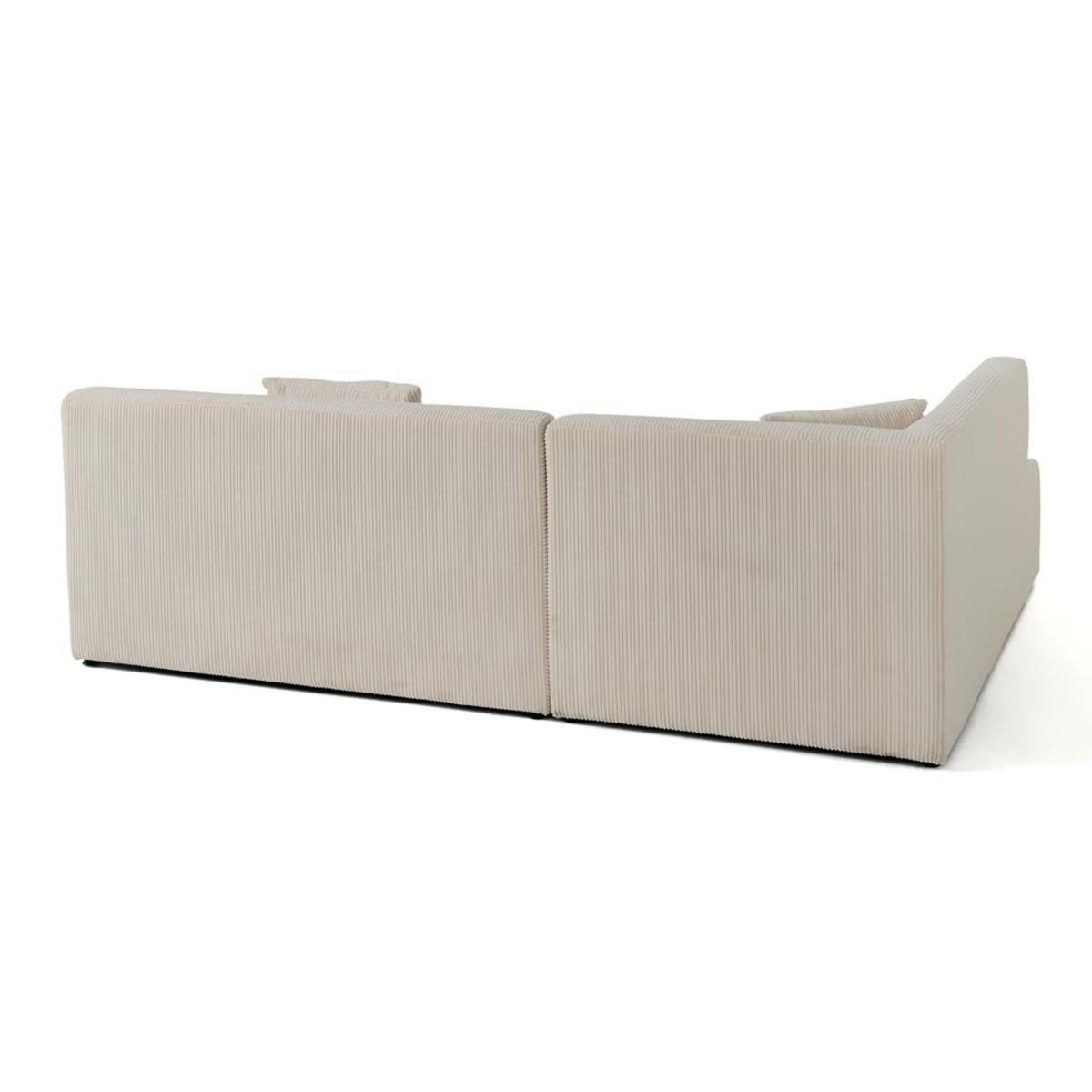 LISA DESIGN Onyx - canapé modulable d'angle gauche - 5 places - en velours côtelé