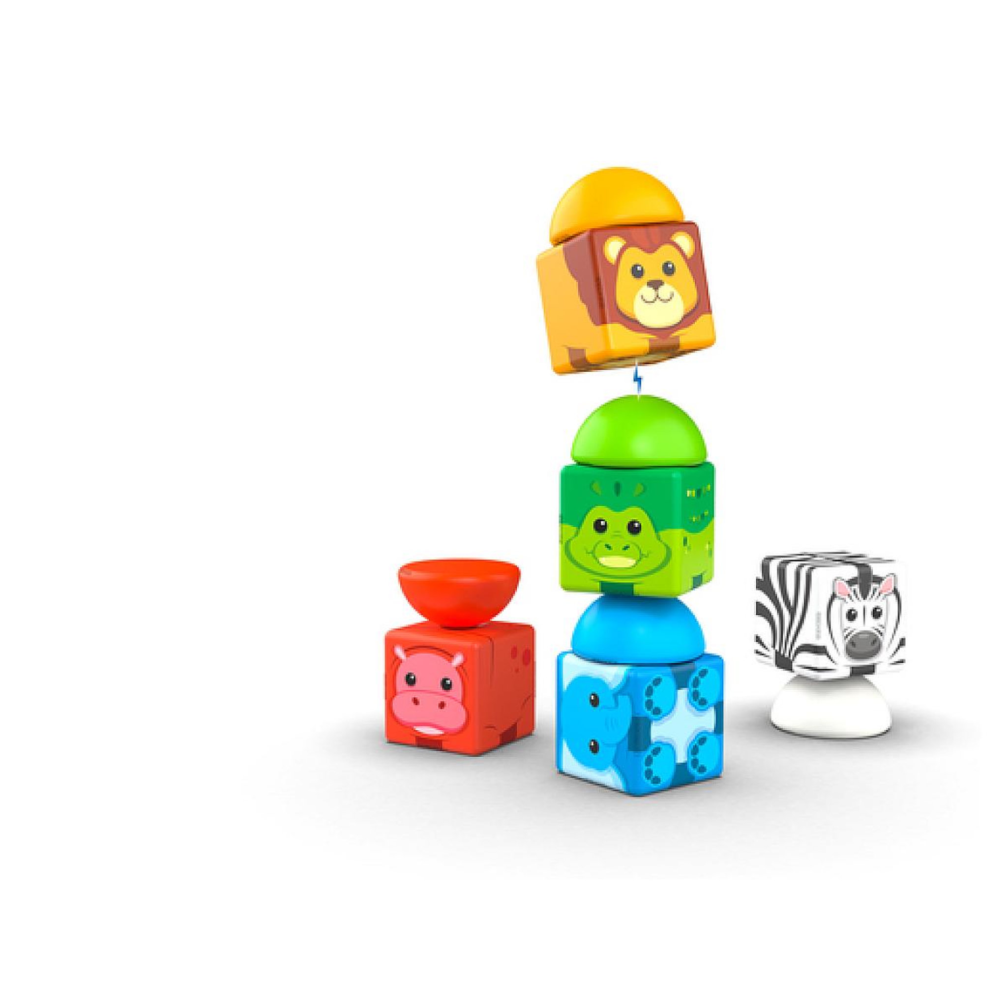 Voir la diapositive 3 : Geomag MagiCube blocks empilables Safari - 10 pieces