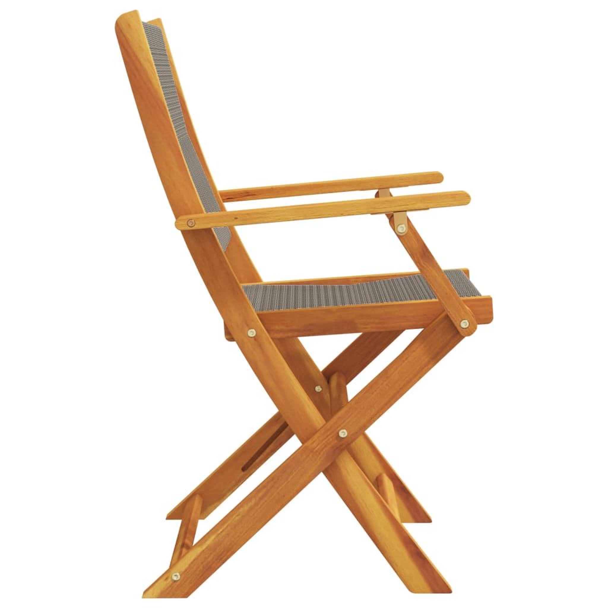Voir la diapositive 5 : VIDAXL Chaises pliables de jardin 4 pcs gris bois d'acacia massif