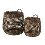 Voir la diapositive 1 : Paris Prix Lot de 2 Paniers Déco  Compact  46cm Marron Foncé