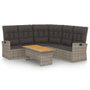 Voir la diapositive 2 : VIDAXL Salon de jardin 2 pcs avec coussins Gris Resine tressee