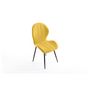 Voir la diapositive 7 : Lot de 2 chaises arrondies pieds métal noir LINE