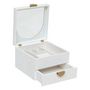 Voir la diapositive 2 : ATMOSPHERA Boîte à Bijoux 2 Tiroirs  Wild Romance  20cm Blanc