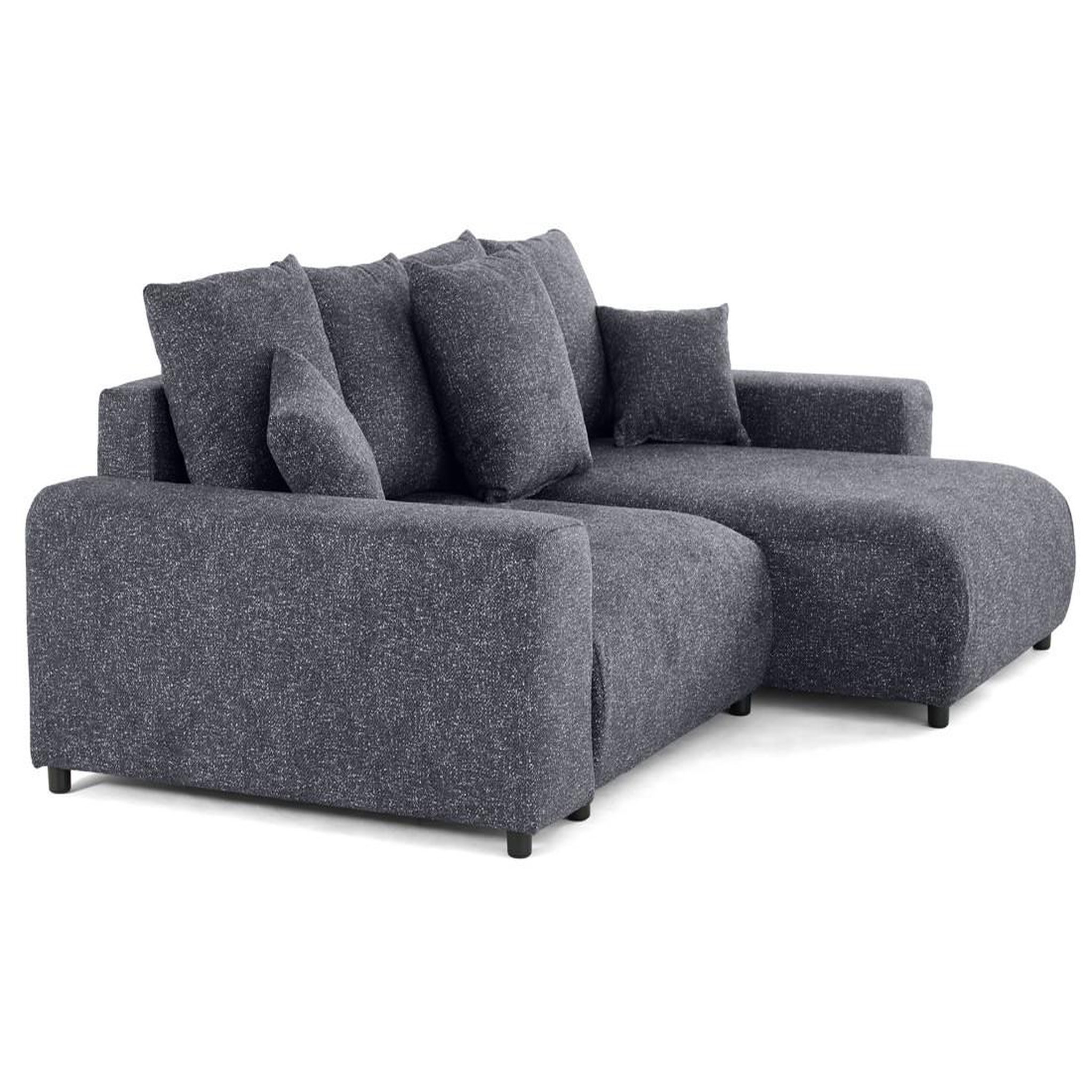 Voir la diapositive 4 : LISA DESIGN Jake - canapé panoramique d'angle droit 7 places convertible avec coffre en fausse fourrure