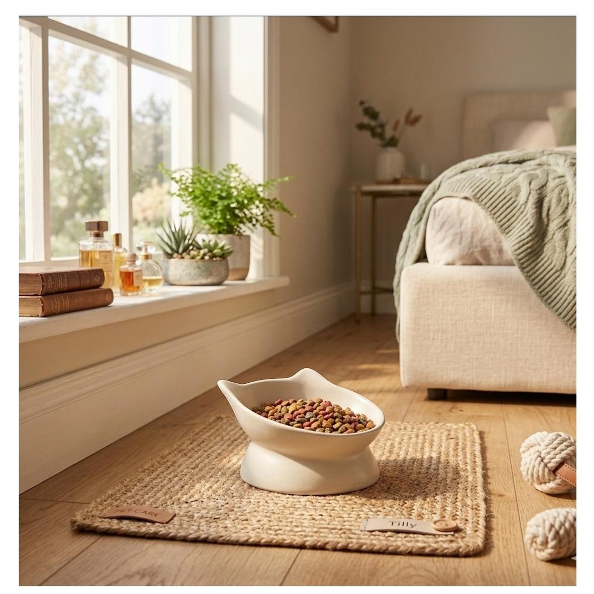 Voir la diapositive 3 : Eden Gamelle ergonomique en céramique pour chat filou