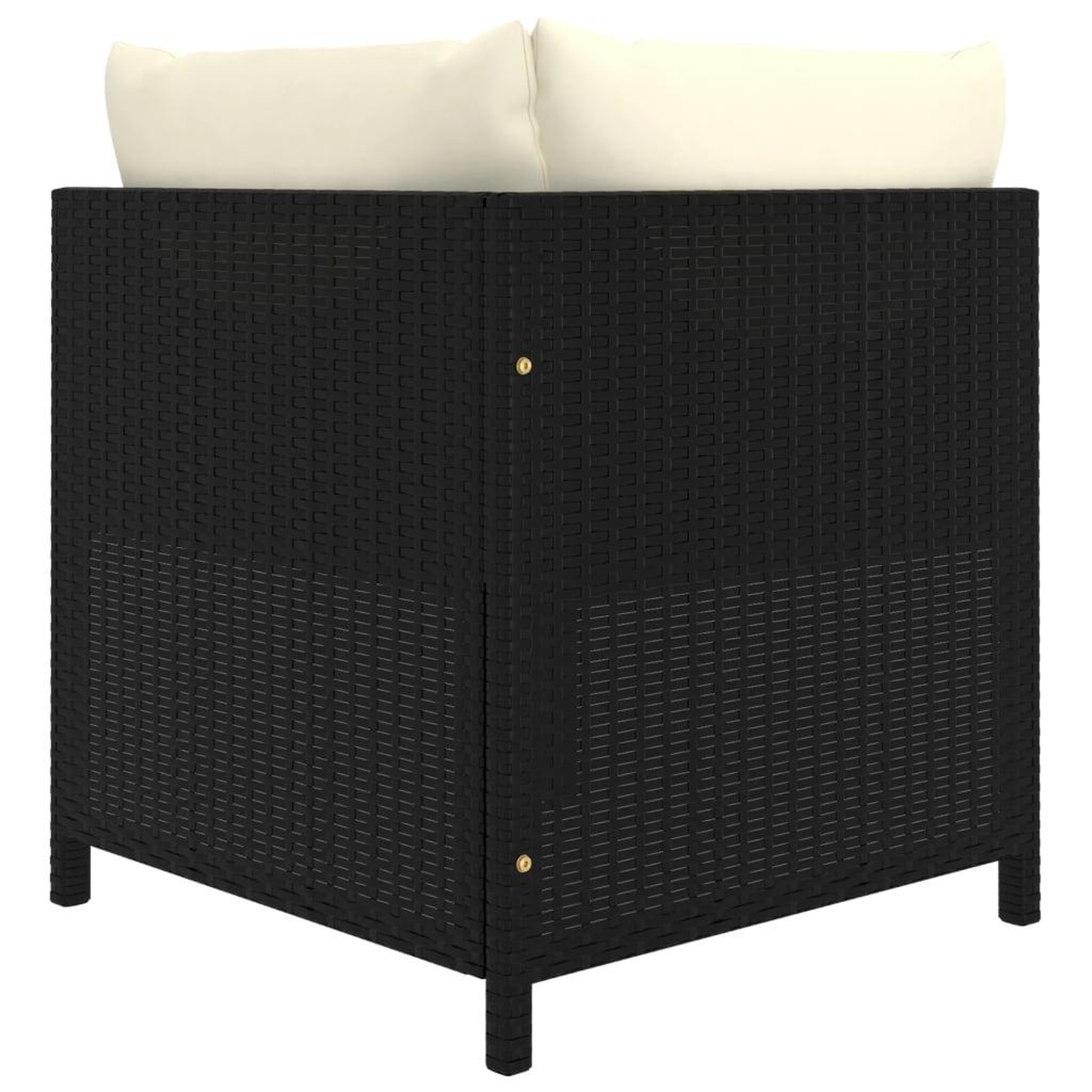 Voir la diapositive 4 : VIDAXL Salon de jardin 6 pcs avec coussins resine tressee noir