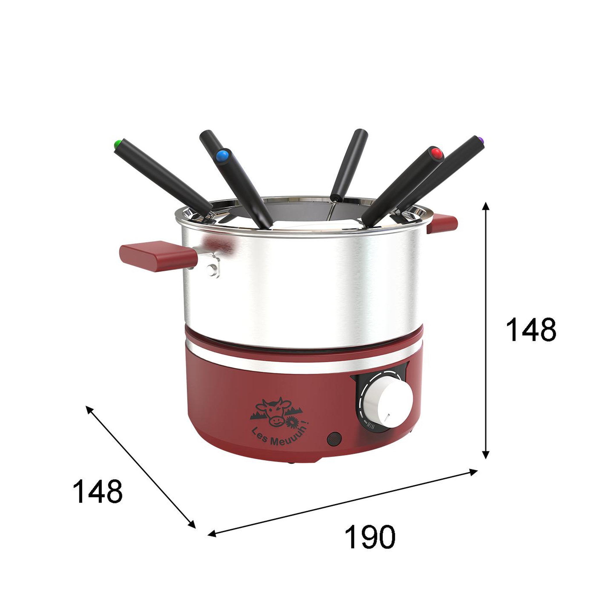 Voir la diapositive 3 : LITTLE BALANCE Service à fondue 6 personnes piment - 8962