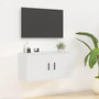Voir la diapositive 1 : VIDAXL Meuble TV mural Blanc 80x34,5x40 cm