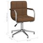 Voir la diapositive 6 : VIDAXL Chaise pivotante de bureau Marron Tissu