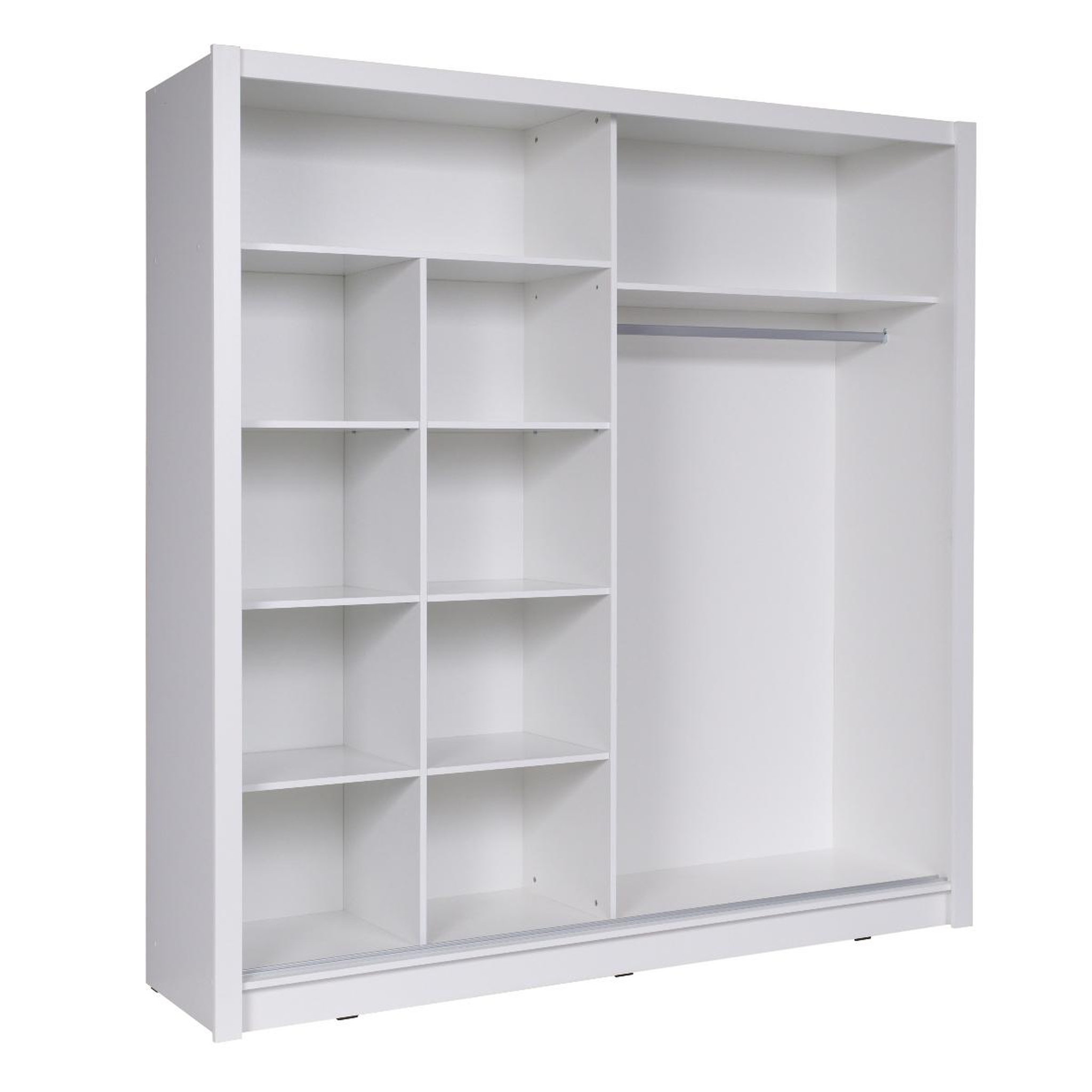 Voir la diapositive 3 : JLC KREATION Armoire moderne blanc et noir 200cm irpa