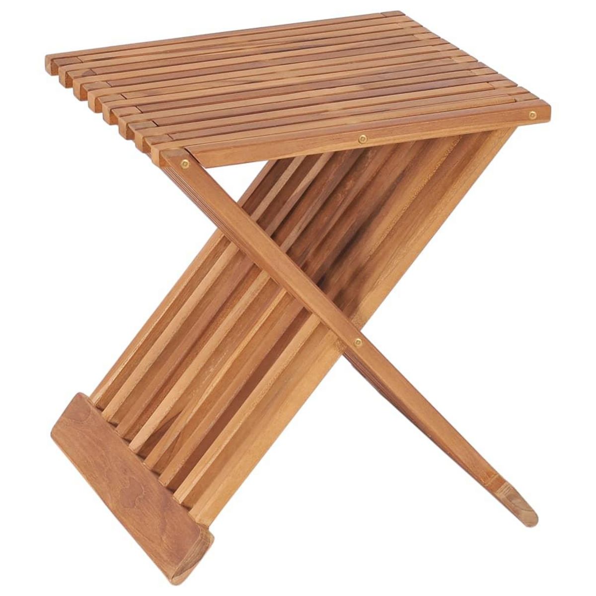 VIDAXL Tabouret pliable 40x32x45 cm Bois de teck solide