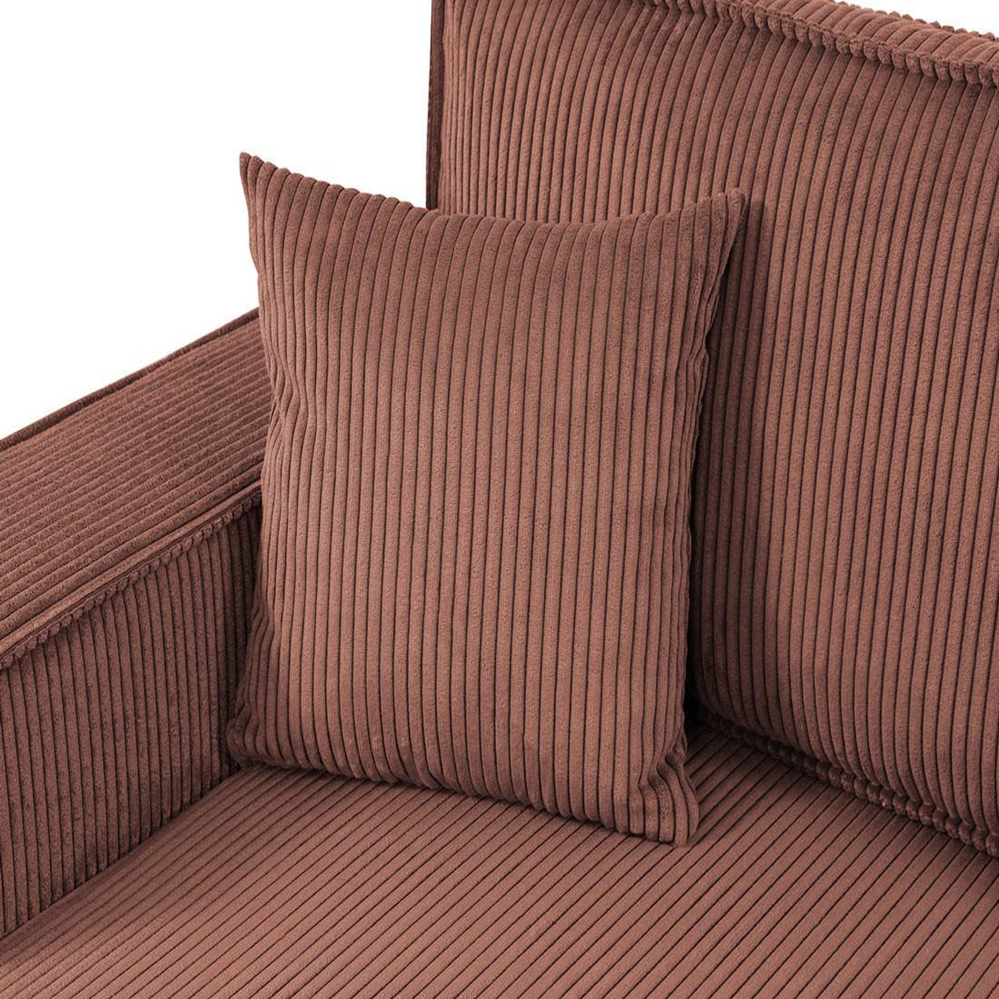 Voir la diapositive 4 : BEST MOBILIER Cezanne - canapé panoramique en u - 7 places - convertible avec coffre - en velours côtelé
