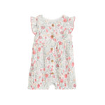 Petit Béguin Barboteuse bébé en gaze de coton Anaelle. Coloris disponibles : Rose