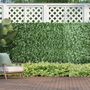 Voir la diapositive 2 : OUTSUNNY Haie Artificiel Brise-Vue décoration Rouleau 3L x 1H m Feuillage réaliste Anti-UV Vert Foncé