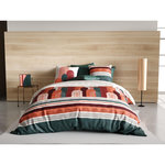 ATELIER DU COTON Parure housse de couette 100% coton 57fils galio. Coloris disponibles : Rouge