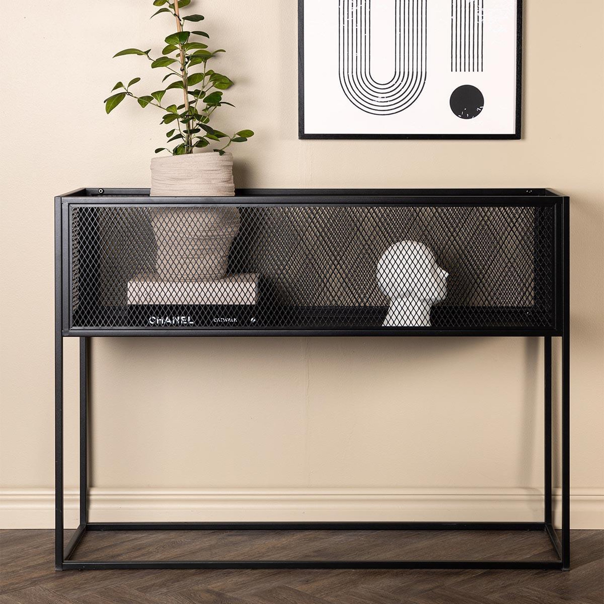 Voir la diapositive 6 : Paris Prix Console design en métal  netz  110cm noir