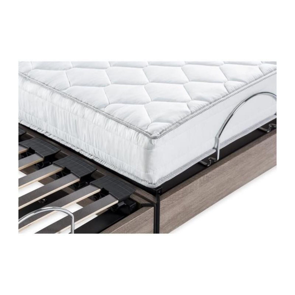 DEKO DREAM Ensemble matelas+sommier relaxation électrique COMFORT - 2x90x200 cm - Matelas mousse - DEKO DREAM Samba