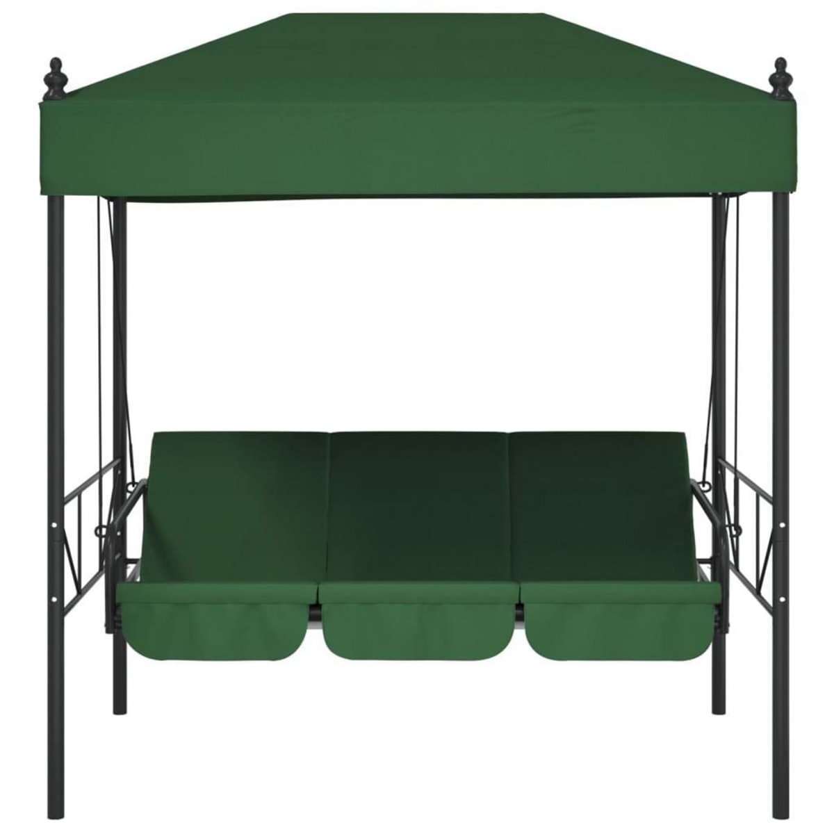 VIDAXL Balancelle de jardin avec auvent vert acier