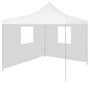 Voir la diapositive 1 : VIDAXL Tente de reception pliable avec 2 parois 3x3 m Acier Blanc