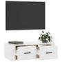 Voir la diapositive 5 : VIDAXL Meuble TV suspendu Blanc brillant 80x36x25 cm Bois d'ingenierie