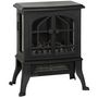 Voir la diapositive 4 : HOMCOM Cheminée électrique poêle style néo-rétro 900-1800W simulation flammes LED 3D plastique verre noir