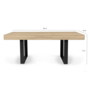 Voir la diapositive 5 : ID MARKET Table à manger extensible rectangle PHOENIX 4-8 personnes bois et noir 160-200 cm