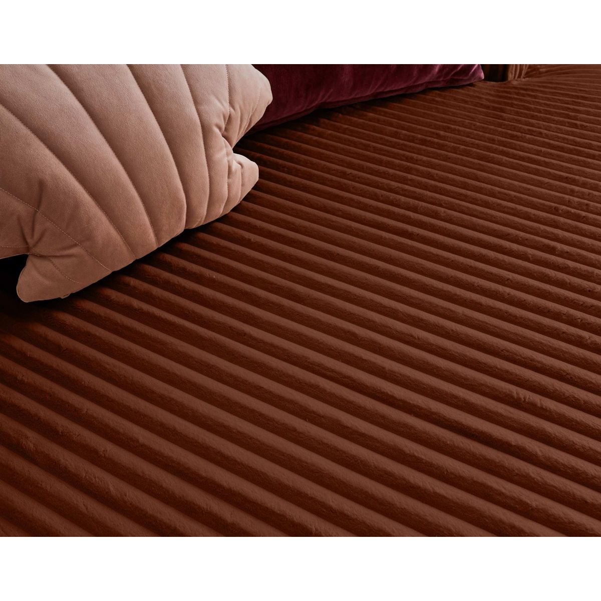 LISA DESIGN Ela - canapé d'angle droit - 4 places - en velours côtelé grosses côtes