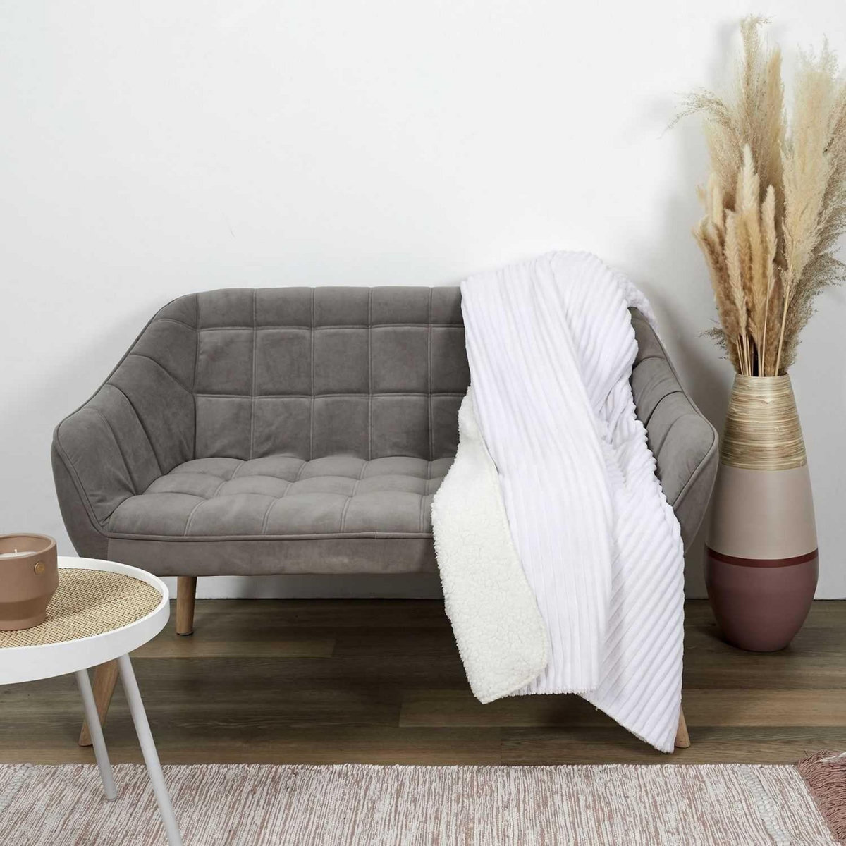 TOILINUX Plaid flanelle côtelé