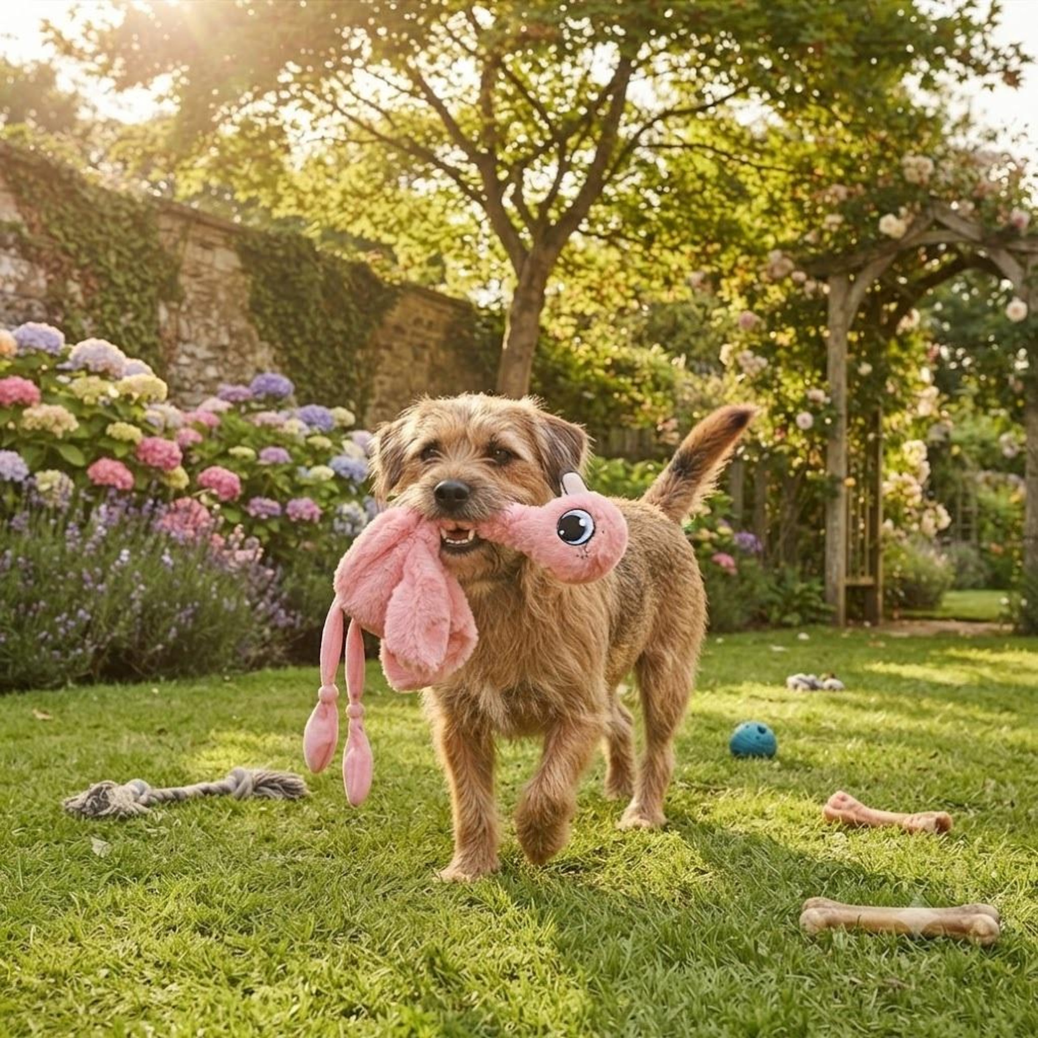 Voir la diapositive 6 : Eden Peluche flamant rose grand yeux pour chien