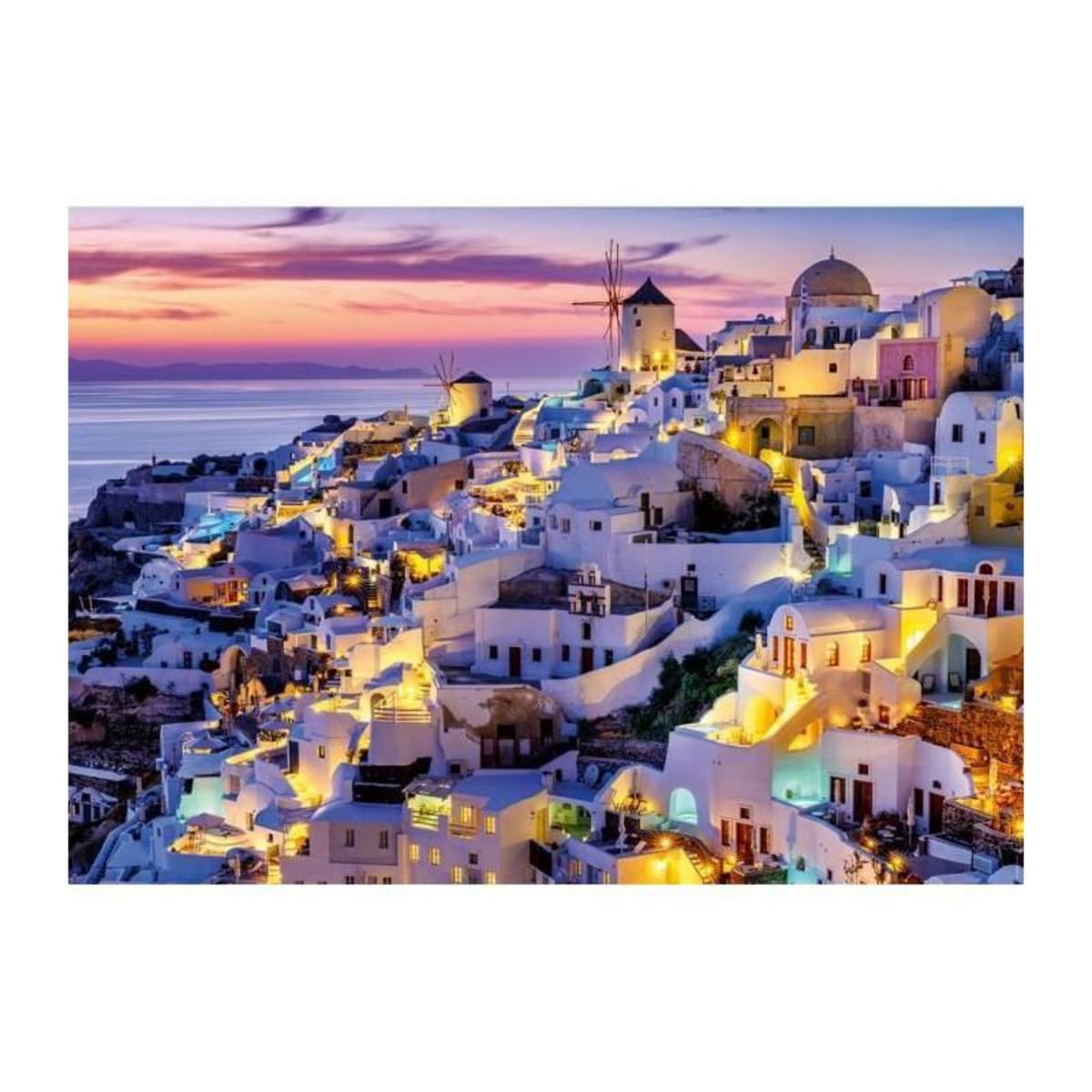 RAVENSBURGER Puzzle 1500 pieces Coucher de soleil sur Santorin, Adultes et enfants des 14 ans, Collection Évasion, 12001532, Nathan