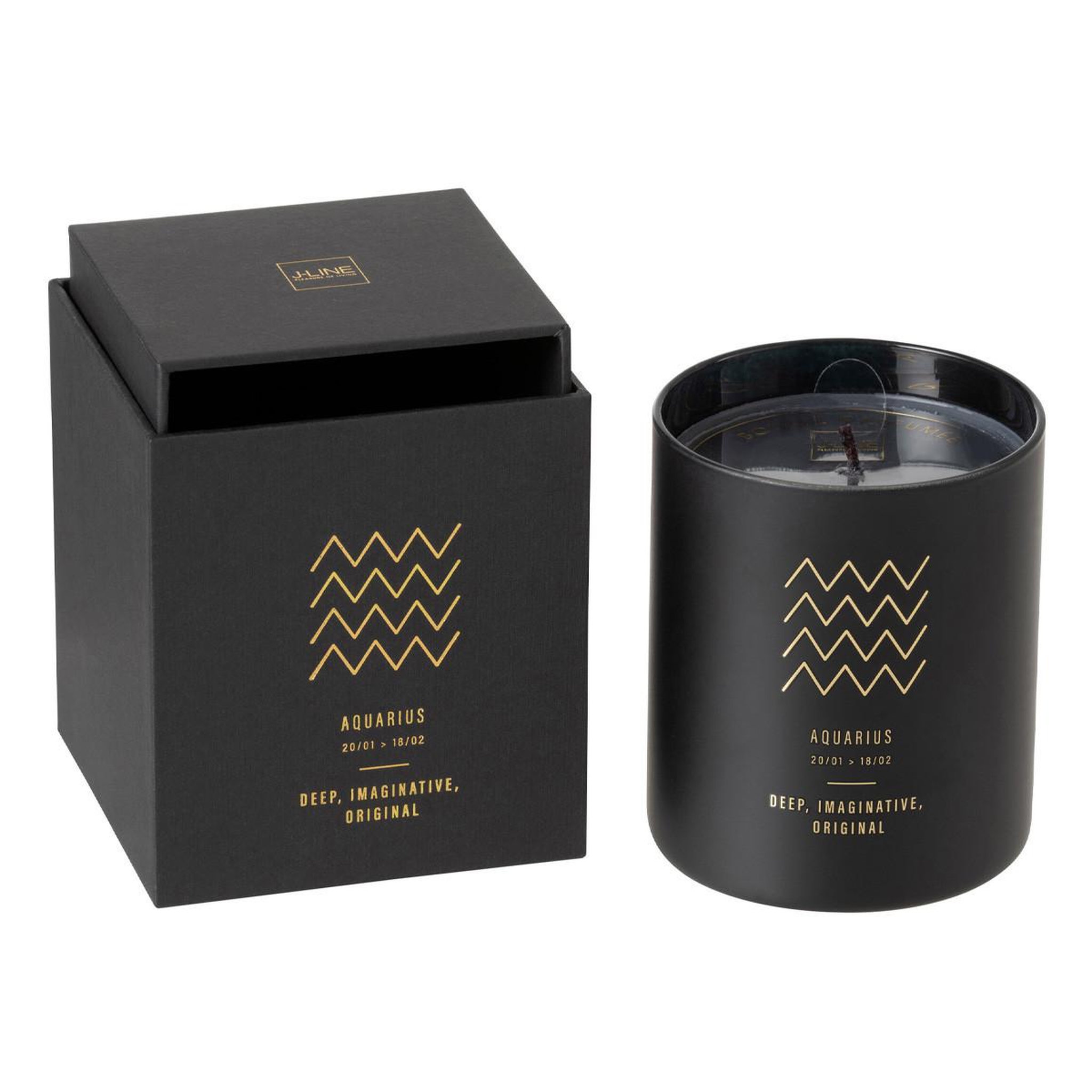 Voir la diapositive 1 : J-LINE Bougie parfumée  verseau  10cm rainbow reef