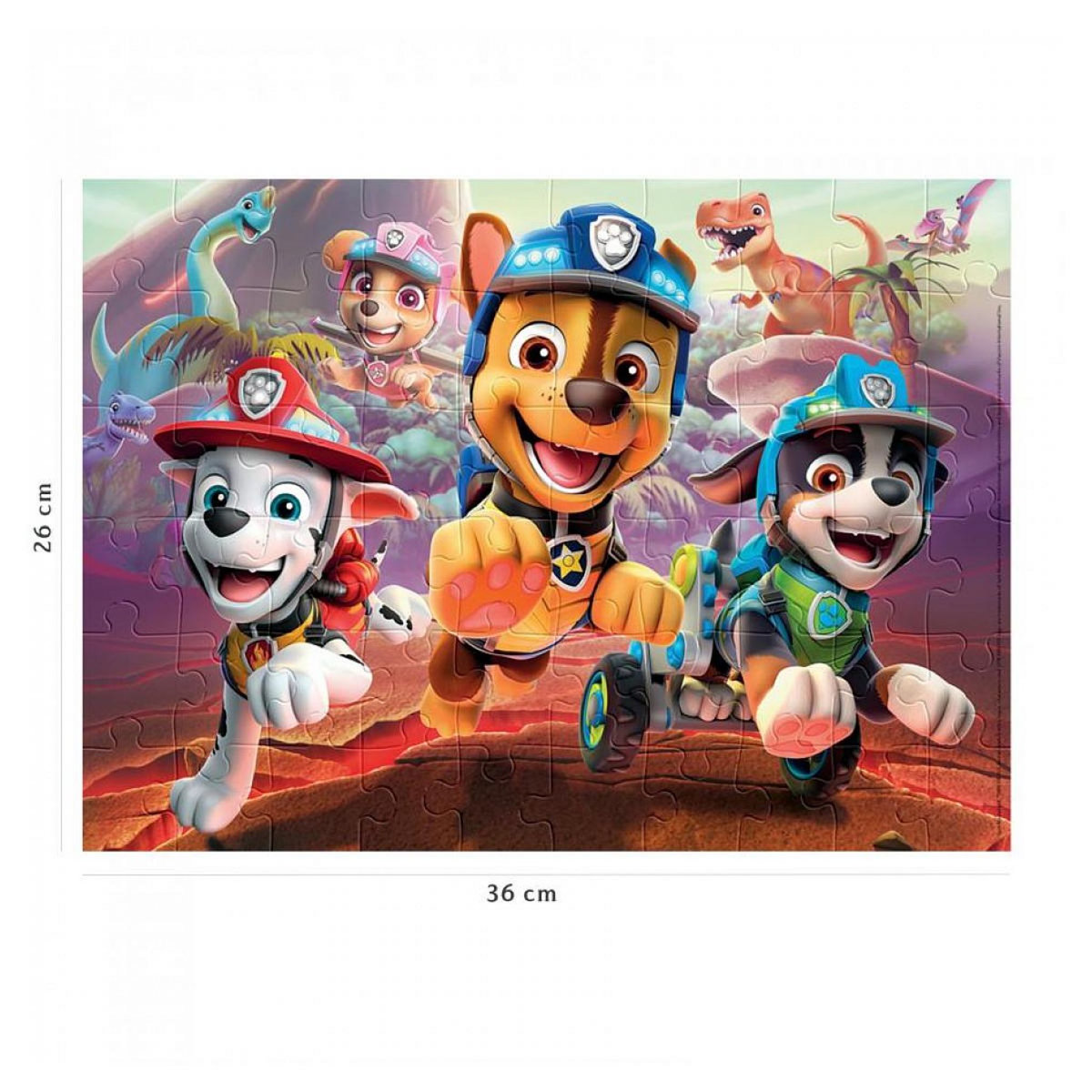 Nathan Puzzle 60 p - la Pat'Patrouille a la rescousse des dinosaures