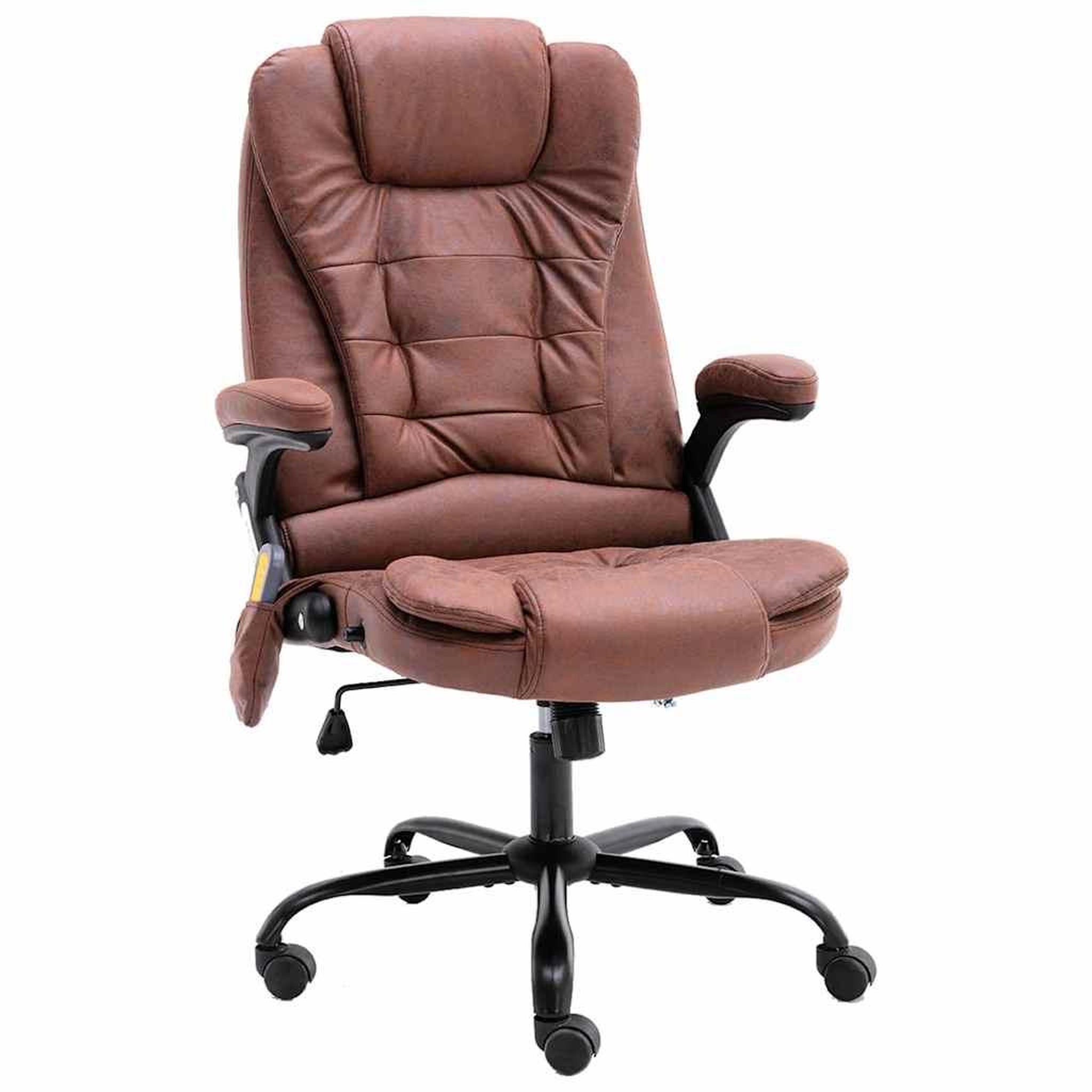 VIDAXL Chaise de bureau de massage marron clair similicuir daim