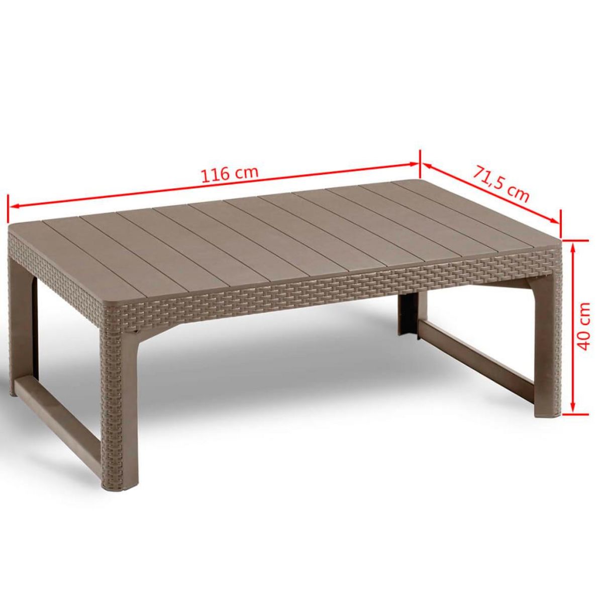 Keter Keter Table de jardin Lyon Cappuccino